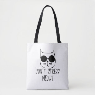Tote Bag n'insistez pas sur meow motivation design chat