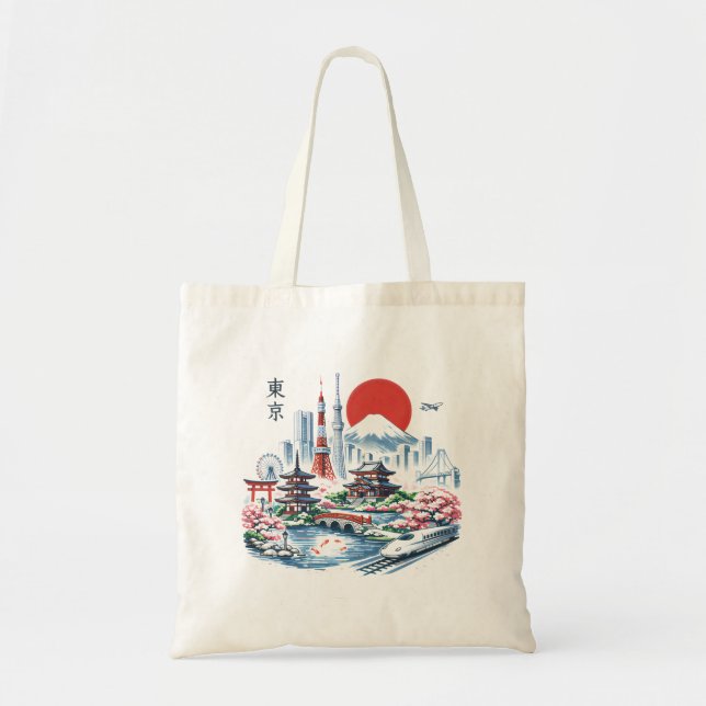 Tote Bag Nippon Sakura Tokyo Cerisier  (Devant)