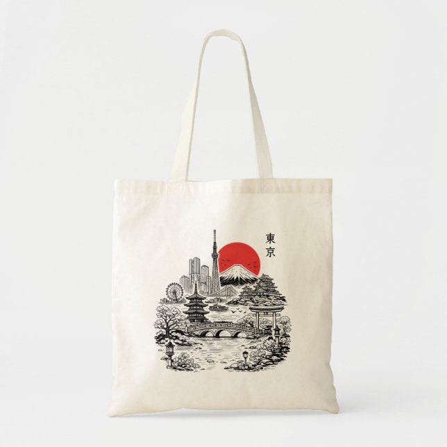 Tote Bag Nippon Sakura Tokyo Cerisier  (Devant)