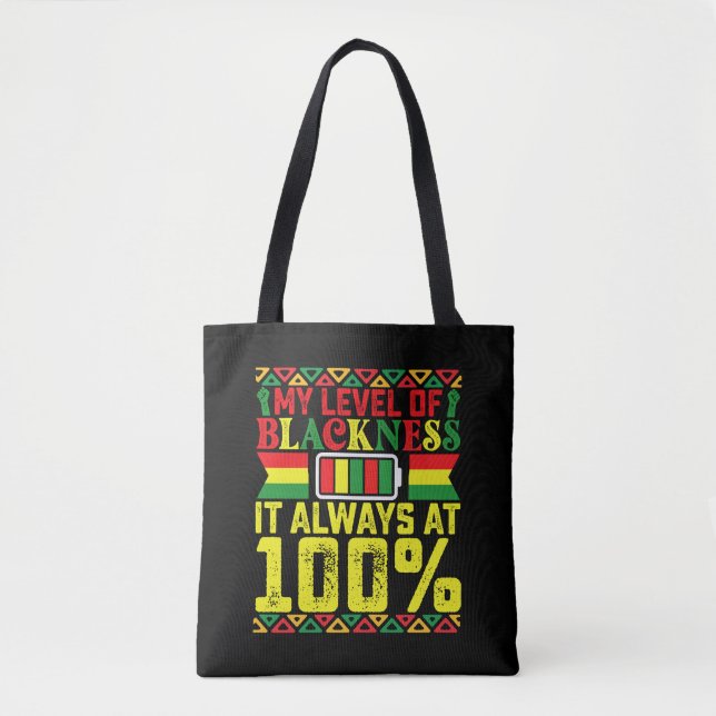 Tote Bag Niveau de noirceur Juneteenth Histoire noire  (Devant)