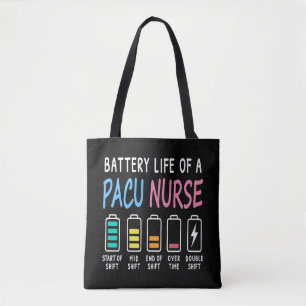 Tote Bag Niveau d'humour de la durée de vie de la batterie