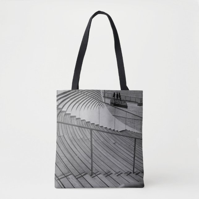Tote Bag Niveaux de gris des quais de la Marine (Devant)
