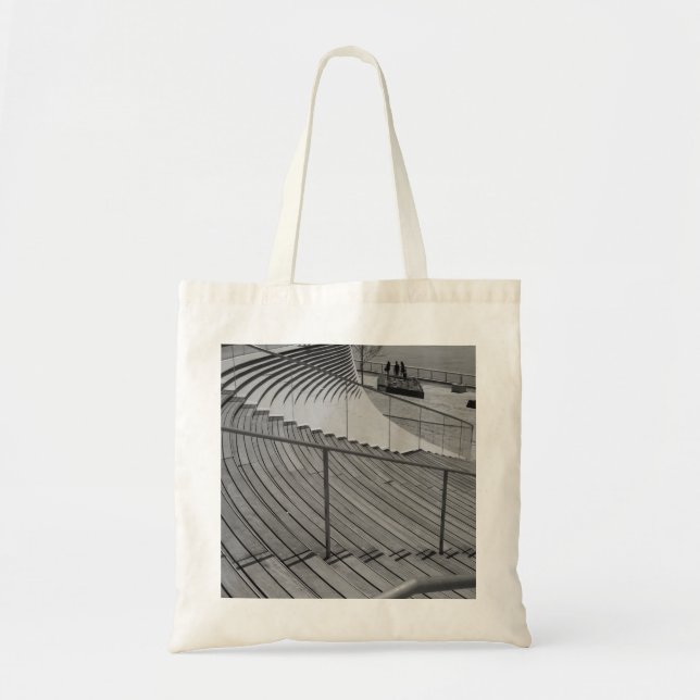 Tote Bag Niveaux de gris des quais de la Marine (Devant)