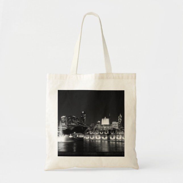 Tote Bag Niveaux de gris Grant Park Chicago (Devant)