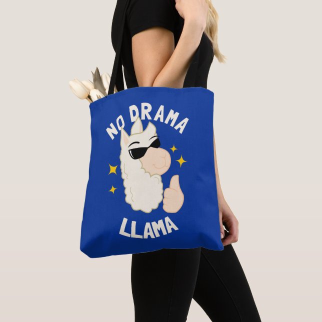 Tote Bag No Drama Llama (De près)
