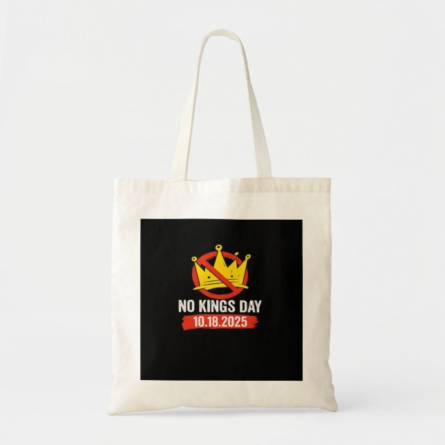 Tote Bag No King Patriotic Freedom No Kings In America Retr (Devant)