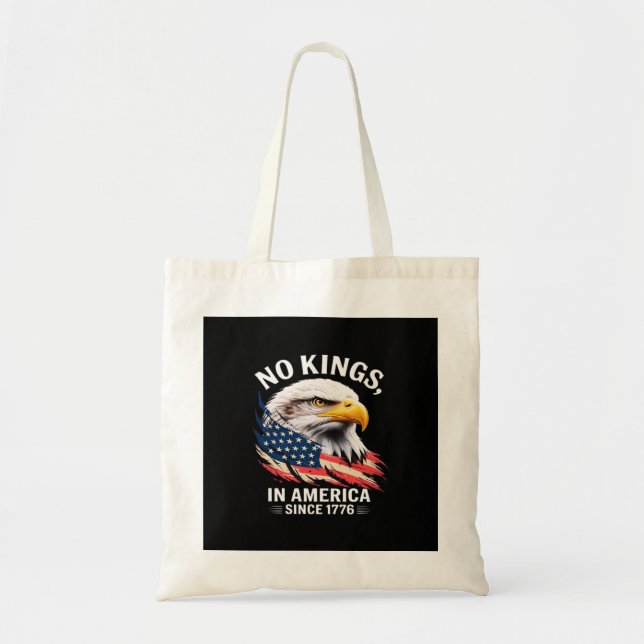Tote Bag No Kings In America Classic Retro Graphic Design (Devant)