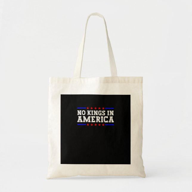 Tote Bag No Kings In America Resist Retro Vintage Graphic (Devant)