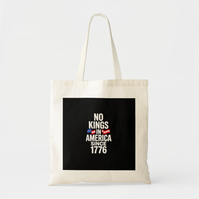 Tote Bag No Kings In America Since 1776 Simple Classic (Devant)