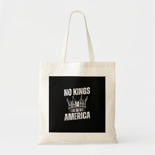 Tote Bag No Kings In America United States Independence Vin (Devant)