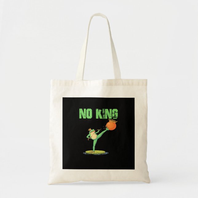 Tote Bag No Kings Portland Frog Protest – Funny Anti-Author (Devant)