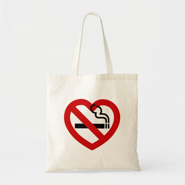 Tote Bag No Love For Smoking Sign (Devant)