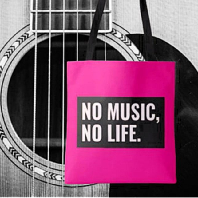 Tote Bag No Music No Life Fourre-tout - Portez le rythme (Créateur téléchargé)