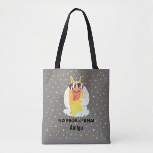 Tote Bag No-Prob-Llama Drôle Mignonne Llama avec étoiles