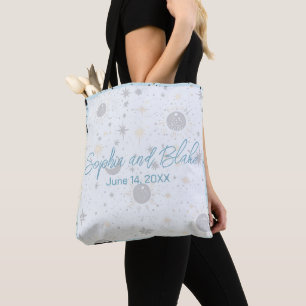 Tote Bag Noces Célestes Or Noir Bleu