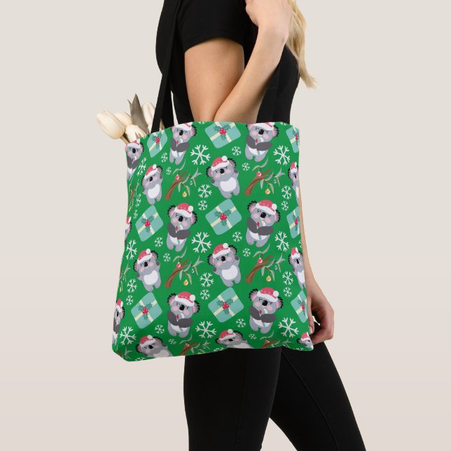 Tote Bag Noël à Cute Koala (De près)