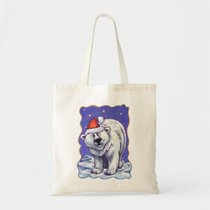 Tote Bag Noël à l'ours polaire