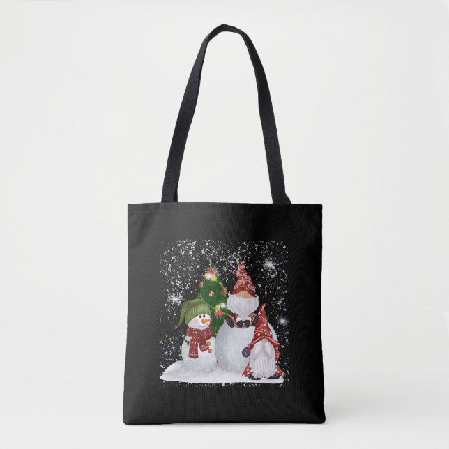 Tote Bag Noël arrive Père Noël Sucre de canne Trône (Devant)