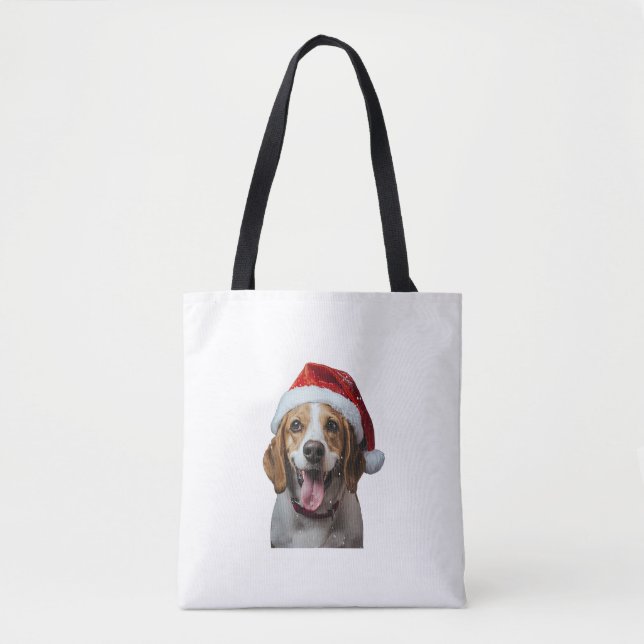 Tote Bag Noël beagle (Devant)