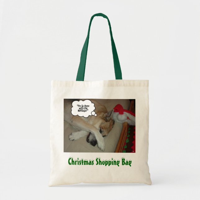 Tote Bag Noël berger allemand (Devant)