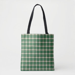 Tote Bag Noël blanc vert Plat