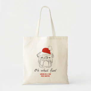 Tote Bag Noël Bouledogue Anglais