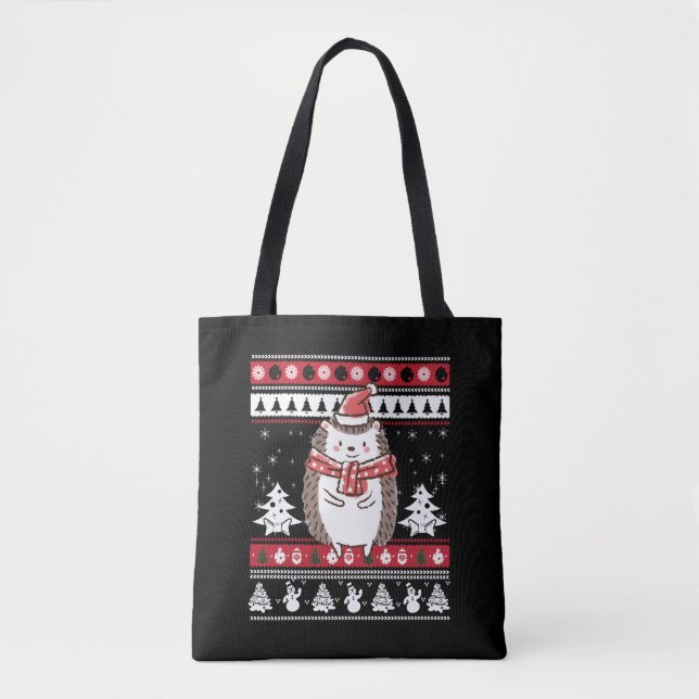 Tote Bag Noël de Hérisson (Devant)