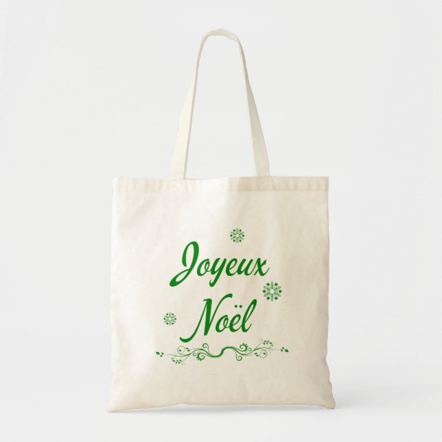Tote Bag Noël de la Louisiane Cajun de Français de Joyeux (Devant)