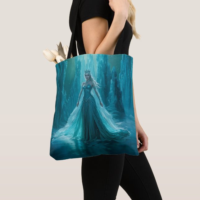 Tote Bag Noël de la reine des glaces magiques (De près)