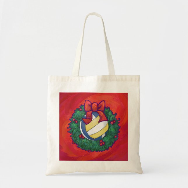 Tote Bag Noël de volley-ball (Devant)
