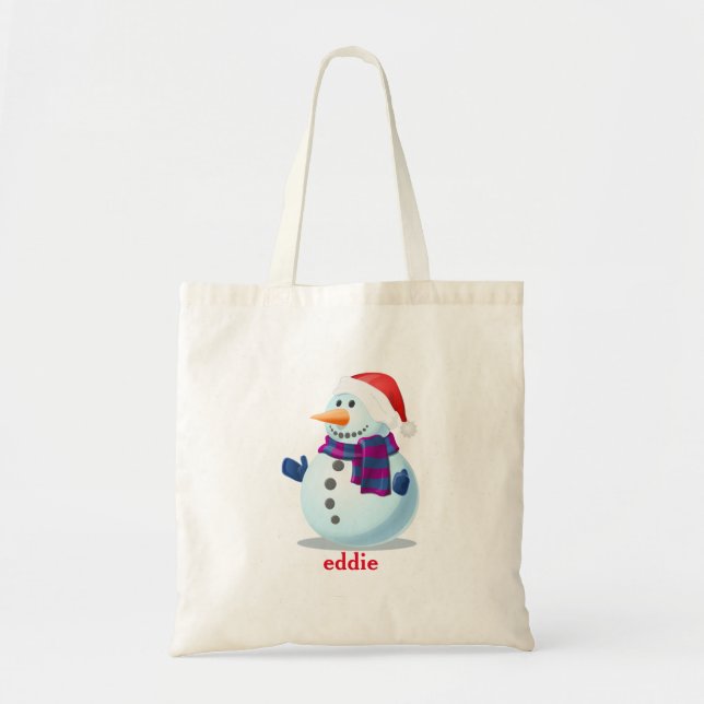 Tote Bag Noël décoratif personnalisé de Père Noël de (Devant)