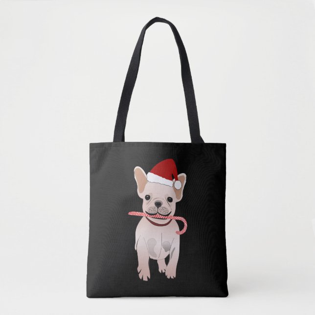 Tote Bag Noël des bulldozers français (Devant)