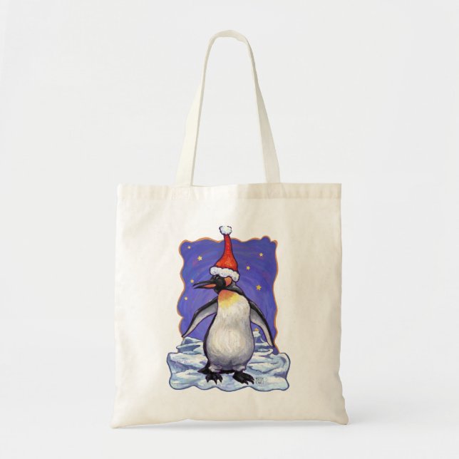 Tote Bag Noël des pingouins (Devant)