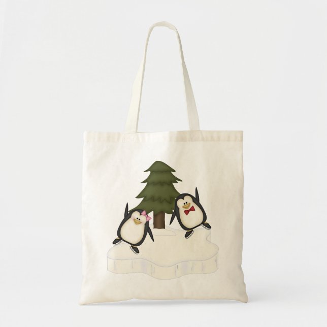 Tote Bag Noël des pingouins (Devant)