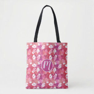 Tote Bag Noël d'hiver Mittens Motif en rose