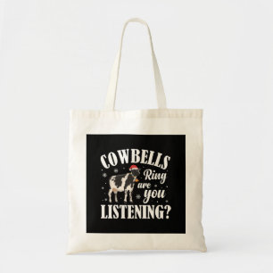 Tote Bag Noël Drôle cloches Bague Vache Lover Noël
