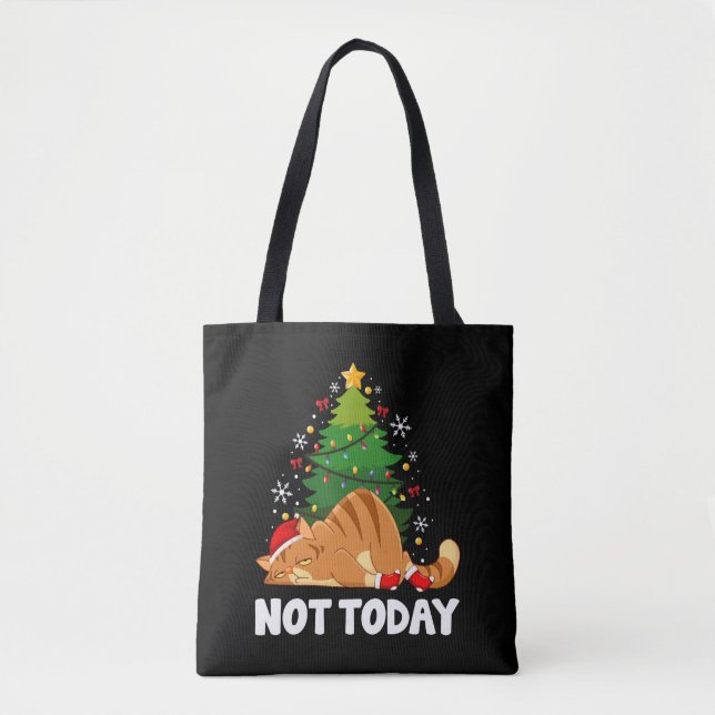 Tote Bag Noël du chat (Devant)
