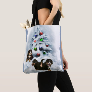 Tote Bag Noël du chien de montagne bernois