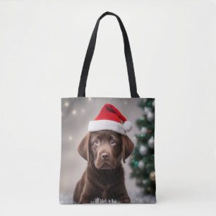 Tote Bag Noël du Labrador au chocolat