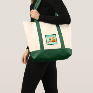 Tote Bag Noël Elf Première Date avec cadre de Parties scint
