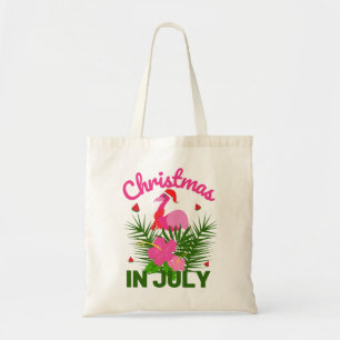 Tote Bag Noël en juillet joli été flamingo