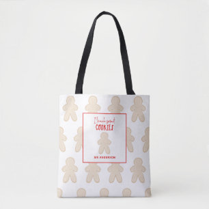 Tote Bag Noël enseignant pain d'épices biscuits intelligent