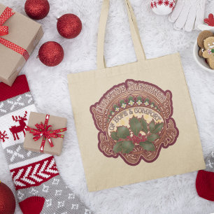 Tote Bag Noël et Bénédictions de Yule Style Vintage