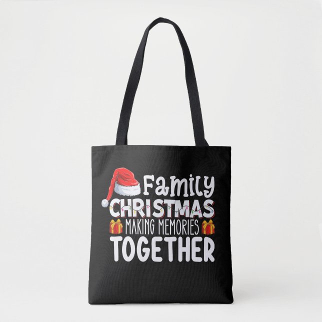 Tote Bag Noël familial Faire des souvenirs ensemble Vacance (Devant)