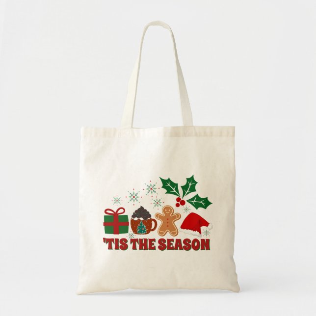 Tote Bag Noël Festif à la fête Fourre-tout (Devant)