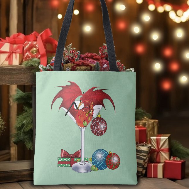 Tote Bag Noël Fête Joie Dragon (Créateur téléchargé)