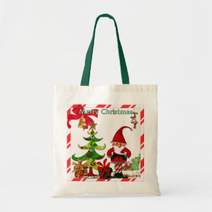 Tote Bag Noël Folk Whimsey CADEAU
