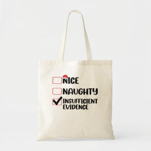 Tote Bag Noël Gentil Méchant Preuve Insuffisante