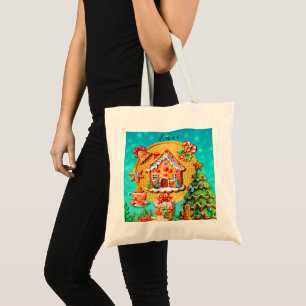 Tote Bag Noël Gingerbread Candy House et Nouvel An
