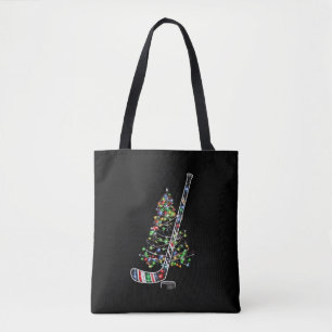 Tote Bag Noël Hockey Sports Bal Santa Hat Noël